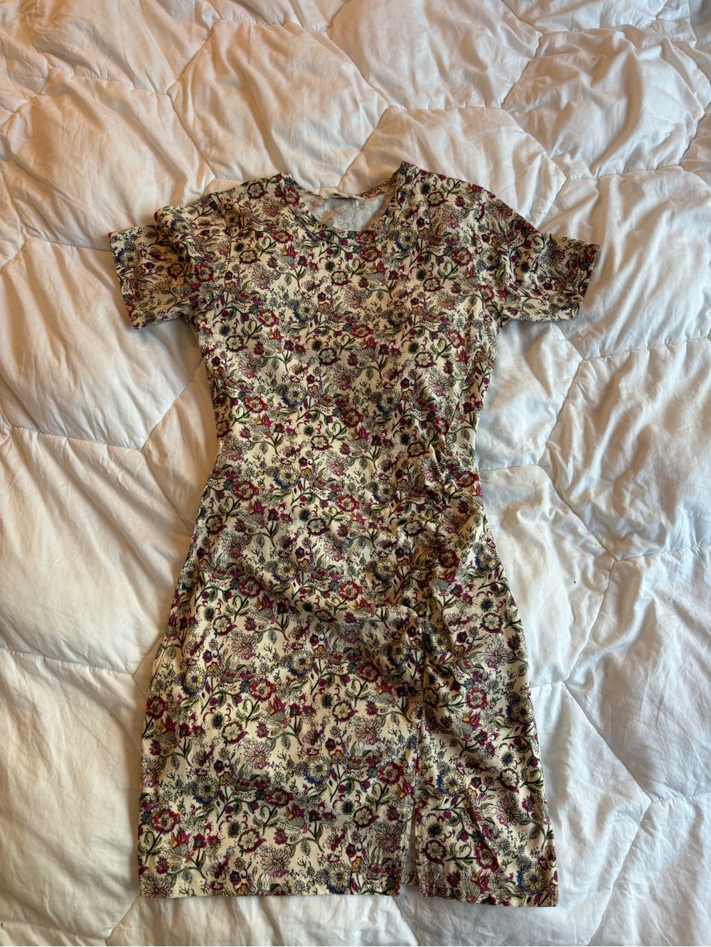 Balzac Paris Floréal dress with sunset flower print size medium in beige